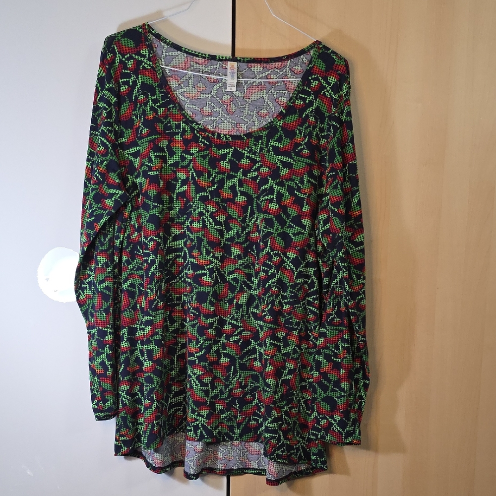 Lularoe Women's Irma Tunic Top Long Sleeve T-Shirt 3XL Stretch Gently Preloved